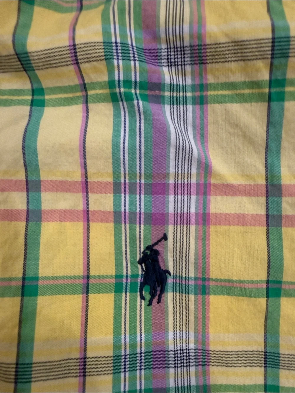Ralph Lauren medium 10-12 Yellow Plaid Button-Down Shirt